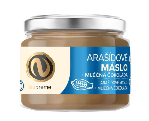 Zobrazit detail výrobku Nupreme Nupreme Arašídové máslo s mléčnou čokoládou 220 g + 2 měsíce na vrácení zboží