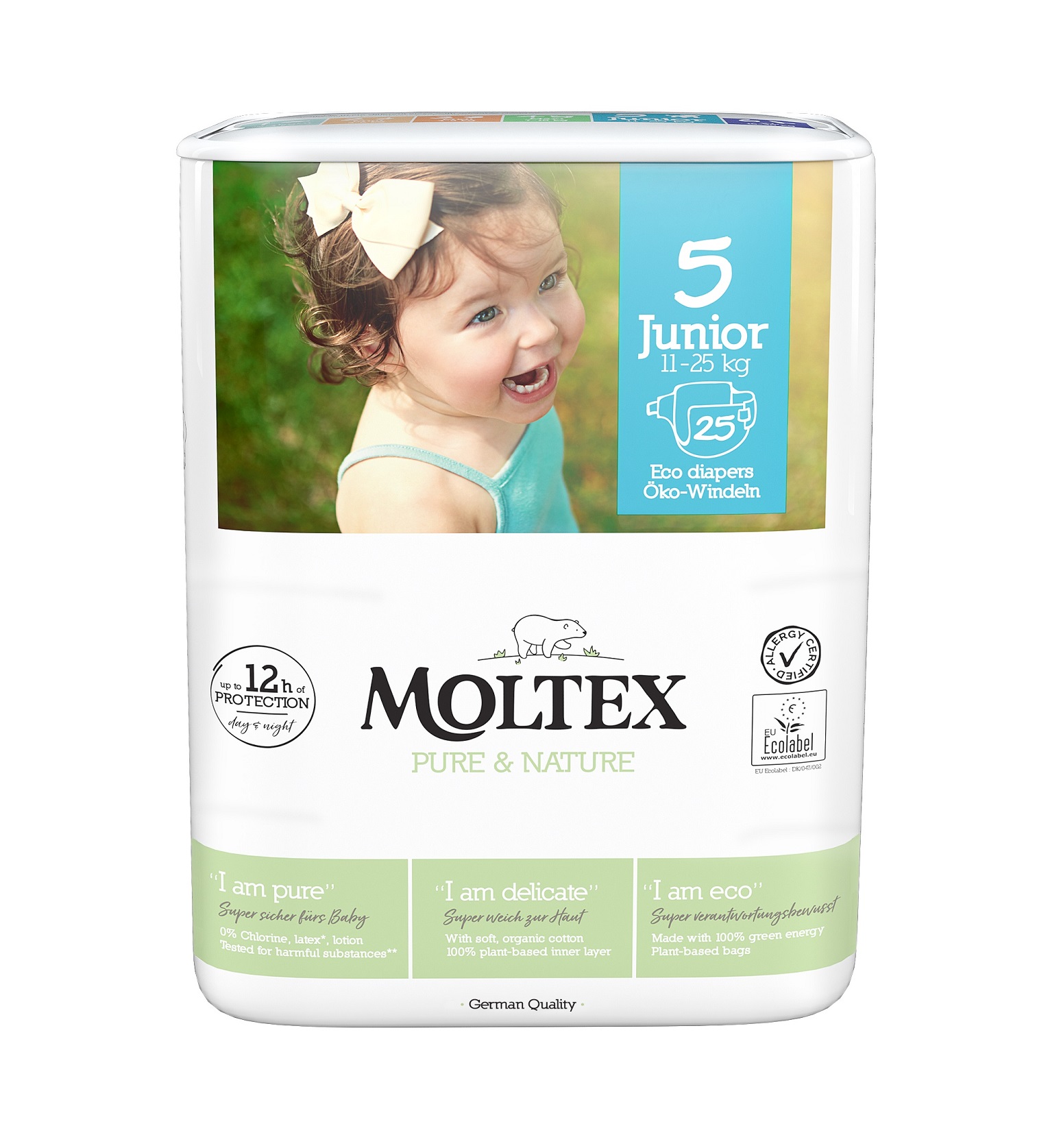 Moltex Pure & Nature Plenky Moltex Pure & Nature Junior 11-25 kg (25 ks) + 2 mesiace na vrátenie tovaru