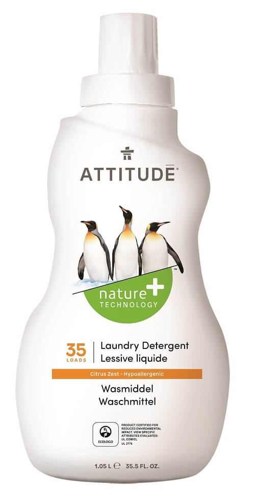 Zobrazit detail výrobku Attitude Prací gel Nature+ s vůní citronové kůry 1050 ml (35 pracích dávek)