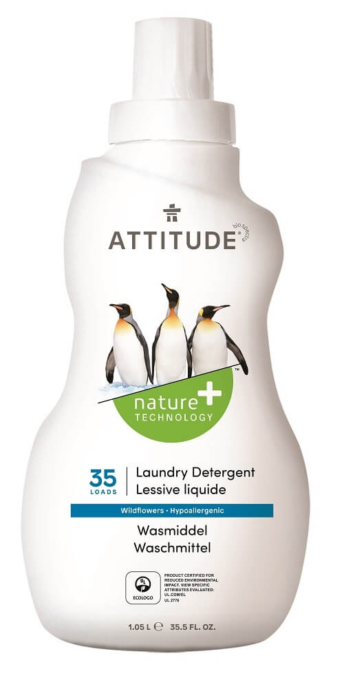 Zobrazit detail výrobku Attitude Prací gel Nature+ s vůní lučních květin 1050 ml (35 pracích dávek) - SLEVA - poškozená etiketa + 2 měsíce na vrácení zboží