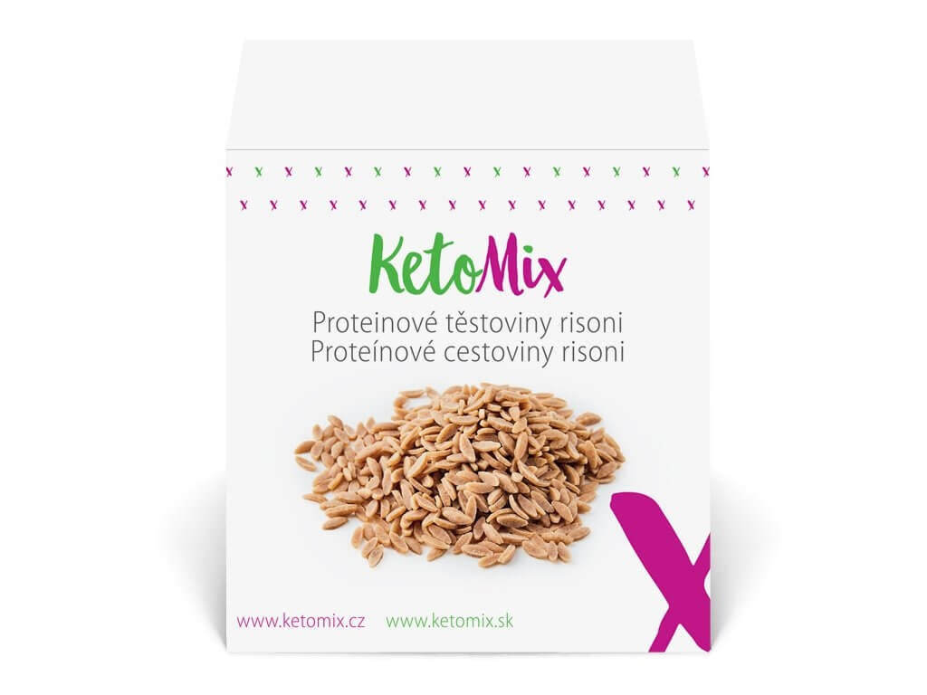 Zobrazit detail výrobku KetoMix Proteinové těstoviny risoni (10 porcí) + 2 měsíce na vrácení zboží