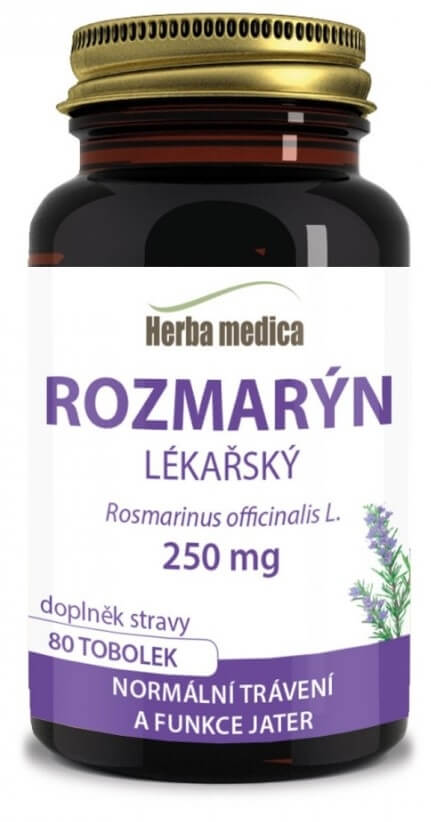 Zobrazit detail výrobku HerbaMedica Rosmaria - Rozmarýn lékařský - 80 pilulek + 2 měsíce na vrácení zboží