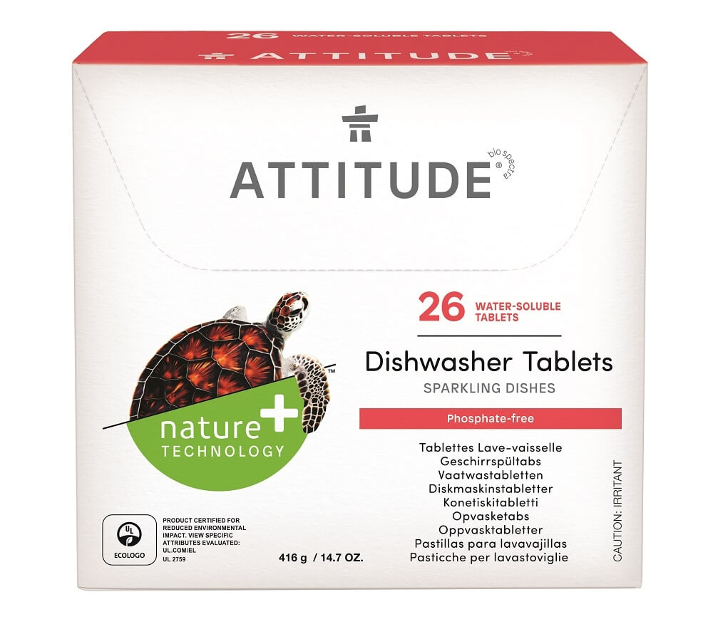 Zobrazit detail výrobku Attitude Tablety do myčky bez fosfátů Nature+ (26 dávek) + 2 měsíce na vrácení zboží