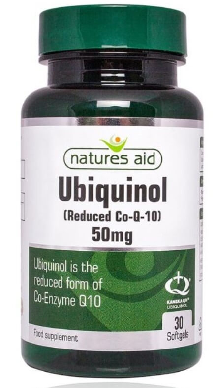 Natures Aid Ubiquinol - 50 mg (redukovaný koenzym Q10) 30 žvýkacích tobolek