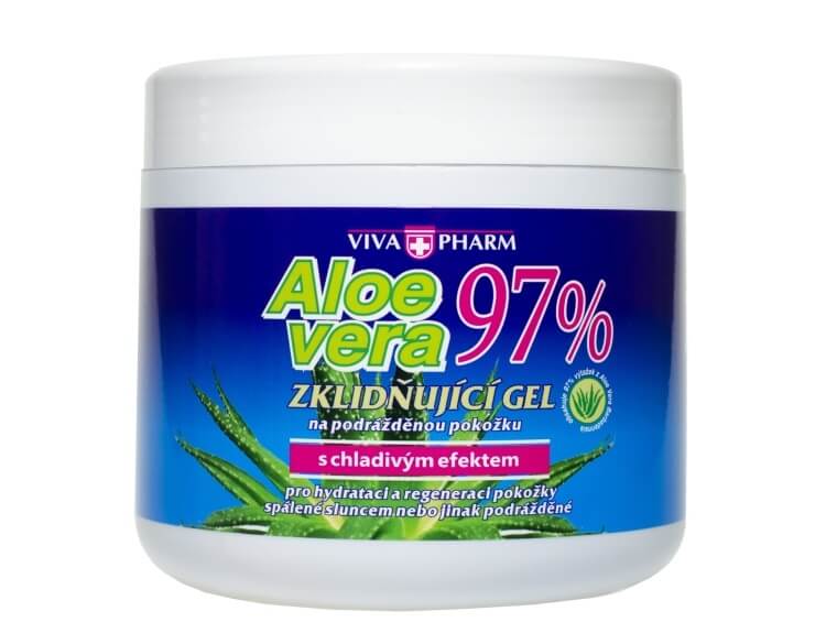 Zobrazit detail výrobku Vivapharm Aloe Vera zklidňující gel s 97% aloe v doze 600 ml + 2 měsíce na vrácení zboží