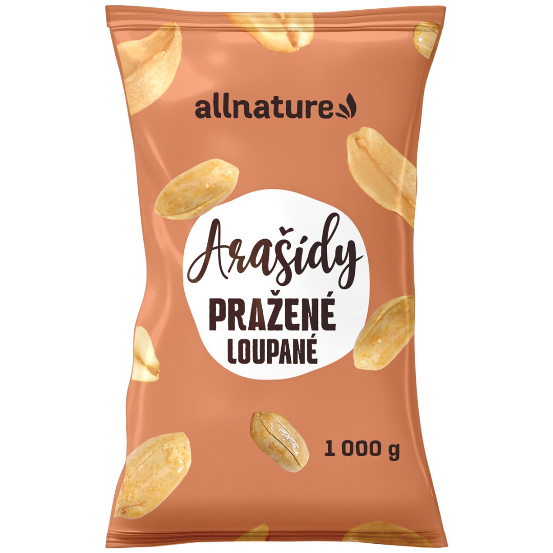 Zobrazit detail výrobku Allnature Arašídy loupané pražené nesolené 1000 g