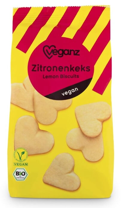 Zobrazit detail výrobku Veganz Citrónové sušenky, Bio 150 g + 2 měsíce na vrácení zboží