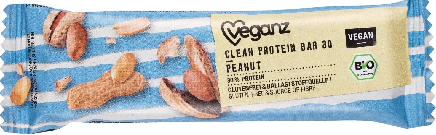 Zobrazit detail výrobku Veganz Clean protein tyčinka arašídová, Bio 45 g + 2 měsíce na vrácení zboží