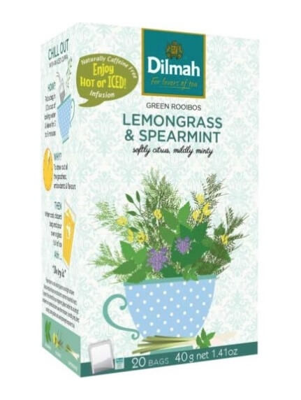 Zobrazit detail výrobku Dilmah Green Rooibos Lemongrass & spearmint 20 x 2g + 2 měsíce na vrácení zboží