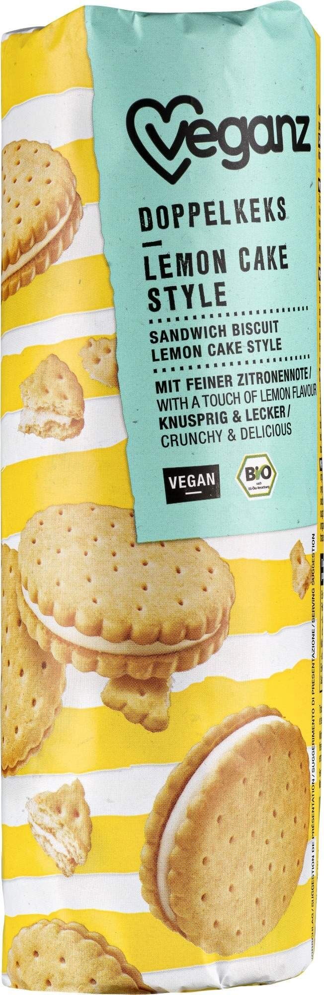 Zobrazit detail výrobku Veganz Dvojité sušenky s citrónovou příchutí, Bio 400 g + 2 měsíce na vrácení zboží