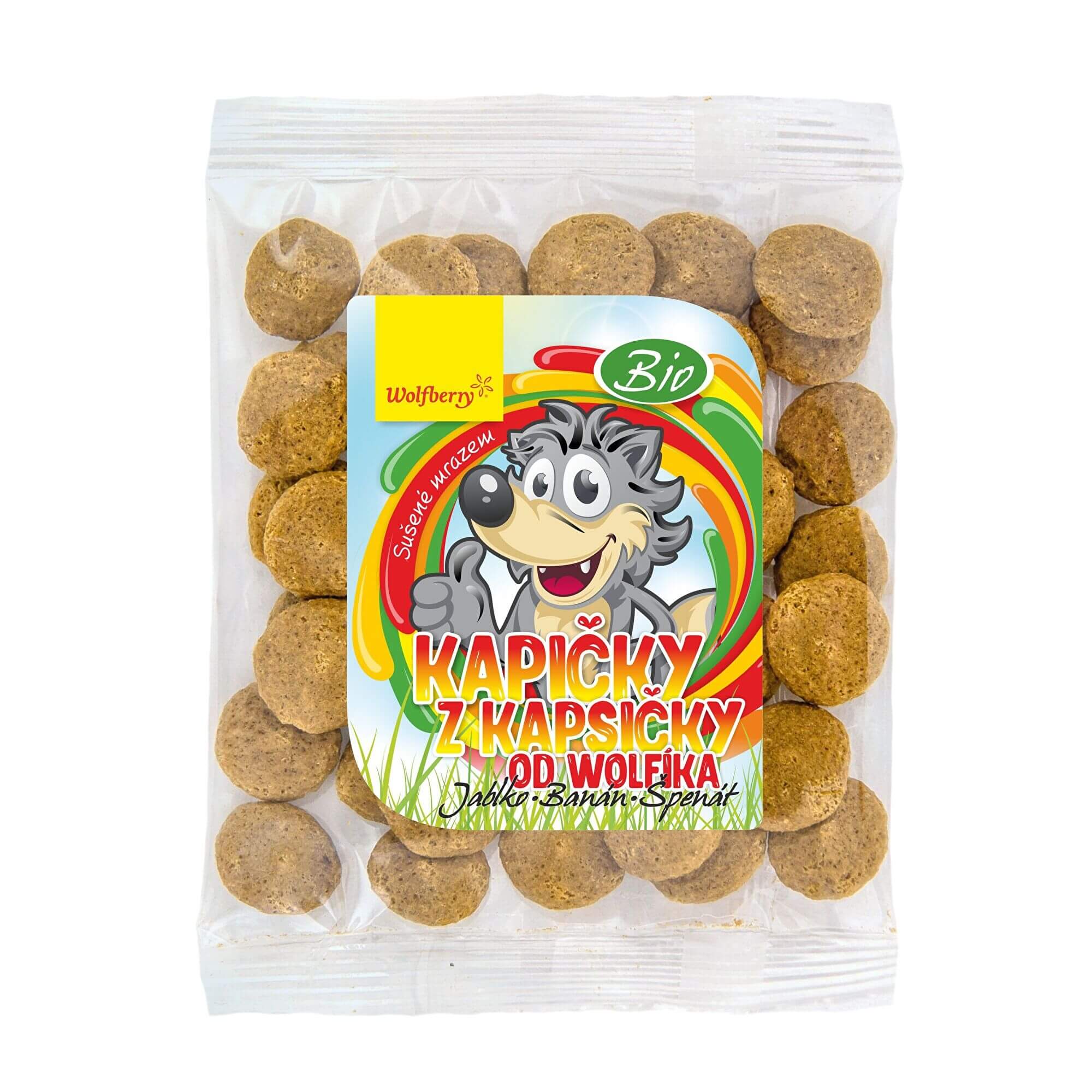 Zobrazit detail výrobku Wolfberry Kapičky z kapsičky BIO od Wolfíka - jablko, banán, špenát 18 g + 2 měsíce na vrácení zboží Zobrazit detail výrobku Wolfberry Kapičky z kapsičky BIO od Wolfíka - jablko, banán, špenát 18 g + 2 měsíce na vrácení zboží