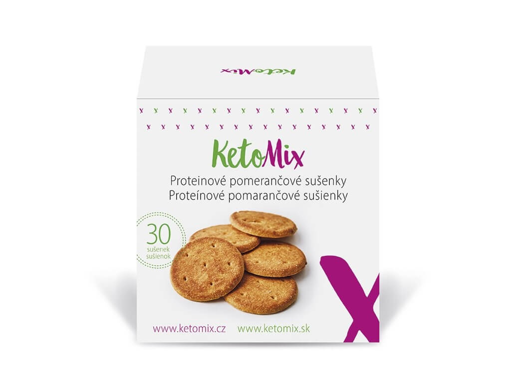 Zobrazit detail výrobku KetoMix Proteinové pomerančové sušenky (30 sušenek)