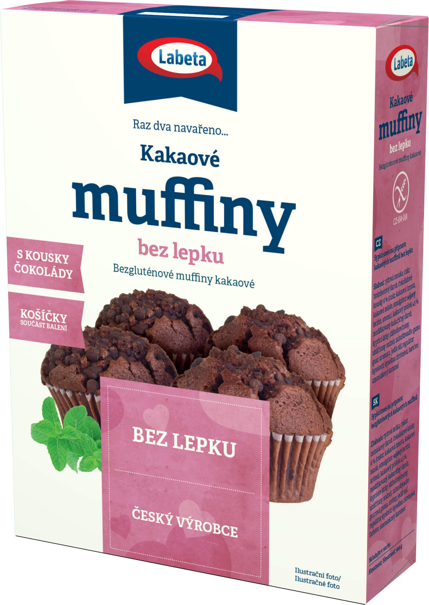 Zobrazit detail výrobku LABETA A.S. Muffins kakaové bez lepku 300 g + 2 měsíce na vrácení zboží