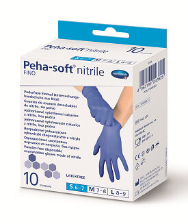 Peha-soft Nitrilové bez latexové rukavice 10 ks L