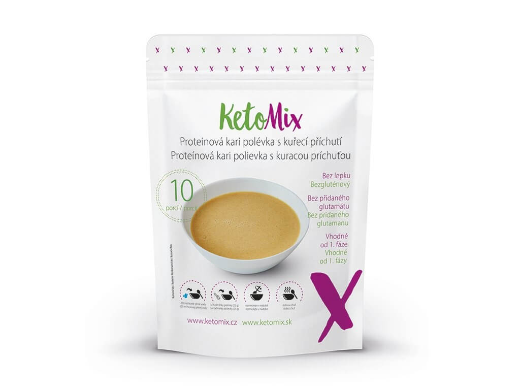 Zobrazit detail výrobku KetoMix Proteinová kari polévka s kuřecí příchutí (10 porcí) + 2 měsíce na vrácení zboží