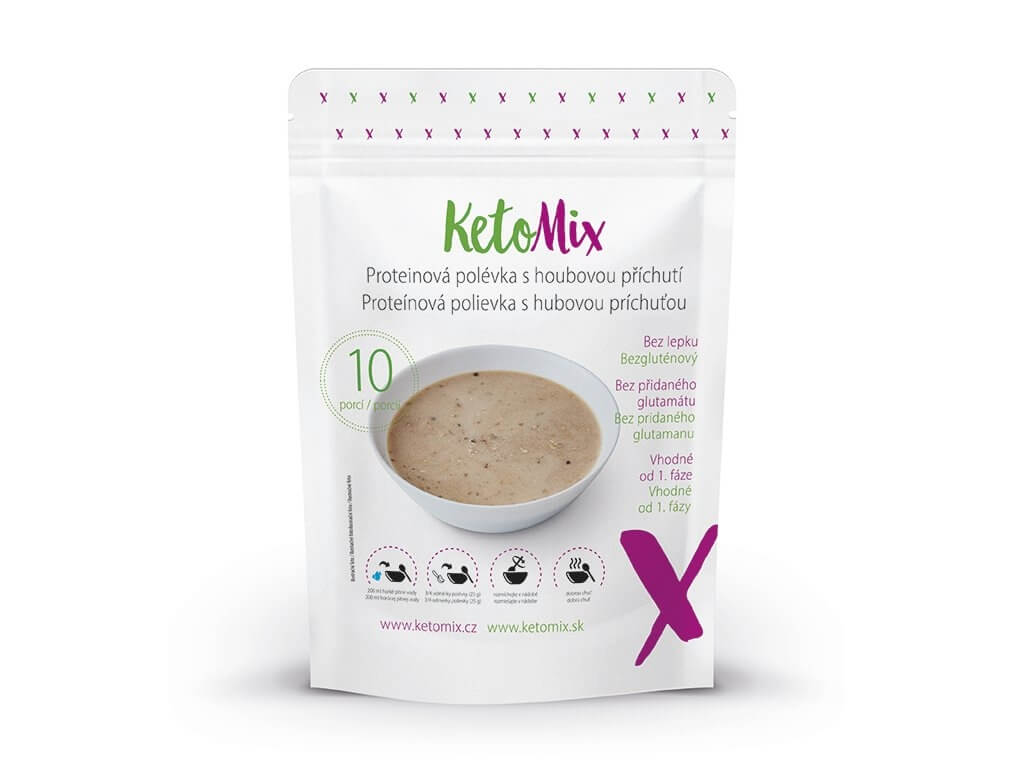 Zobrazit detail výrobku KetoMix Proteinová polévka s houbovou příchutí (10 porcí) + 2 měsíce na vrácení zboží