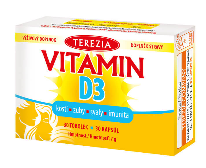 Zobrazit detail výrobku Terezia Company Vitamin D3 1000 IU 30 tobolek + 2 měsíce na vrácení zboží