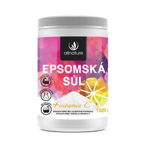 Allnature Epsomská sůl s vitamínem C 1 000 g