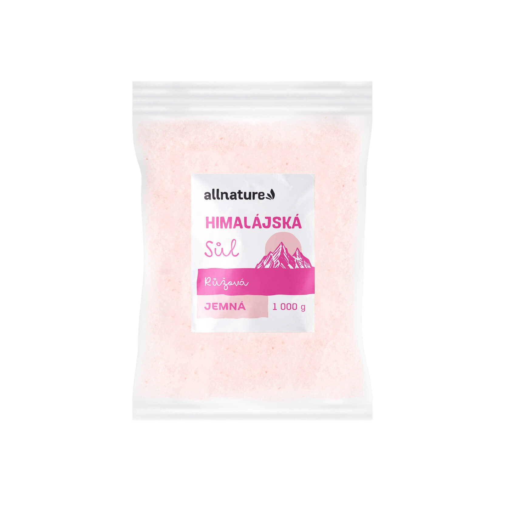 Zobrazit detail výrobku Allnature Himalájská sůl růžová jemná 1 000 g + 2 měsíce na vrácení zboží