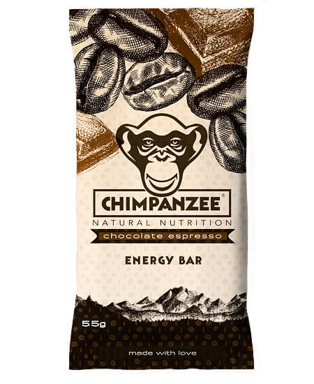 Zobrazit detail výrobku Chimpanzee Energy bar Chocolate Espresso 55 g + 2 měsíce na vrácení zboží