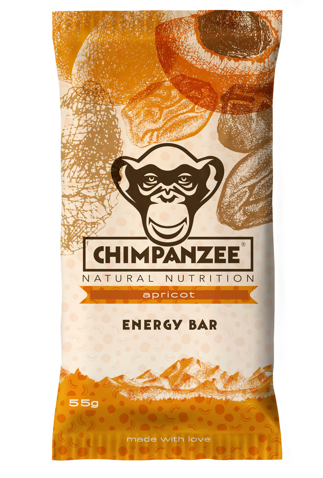Chimpanzee Energy bar Apricot 55 g