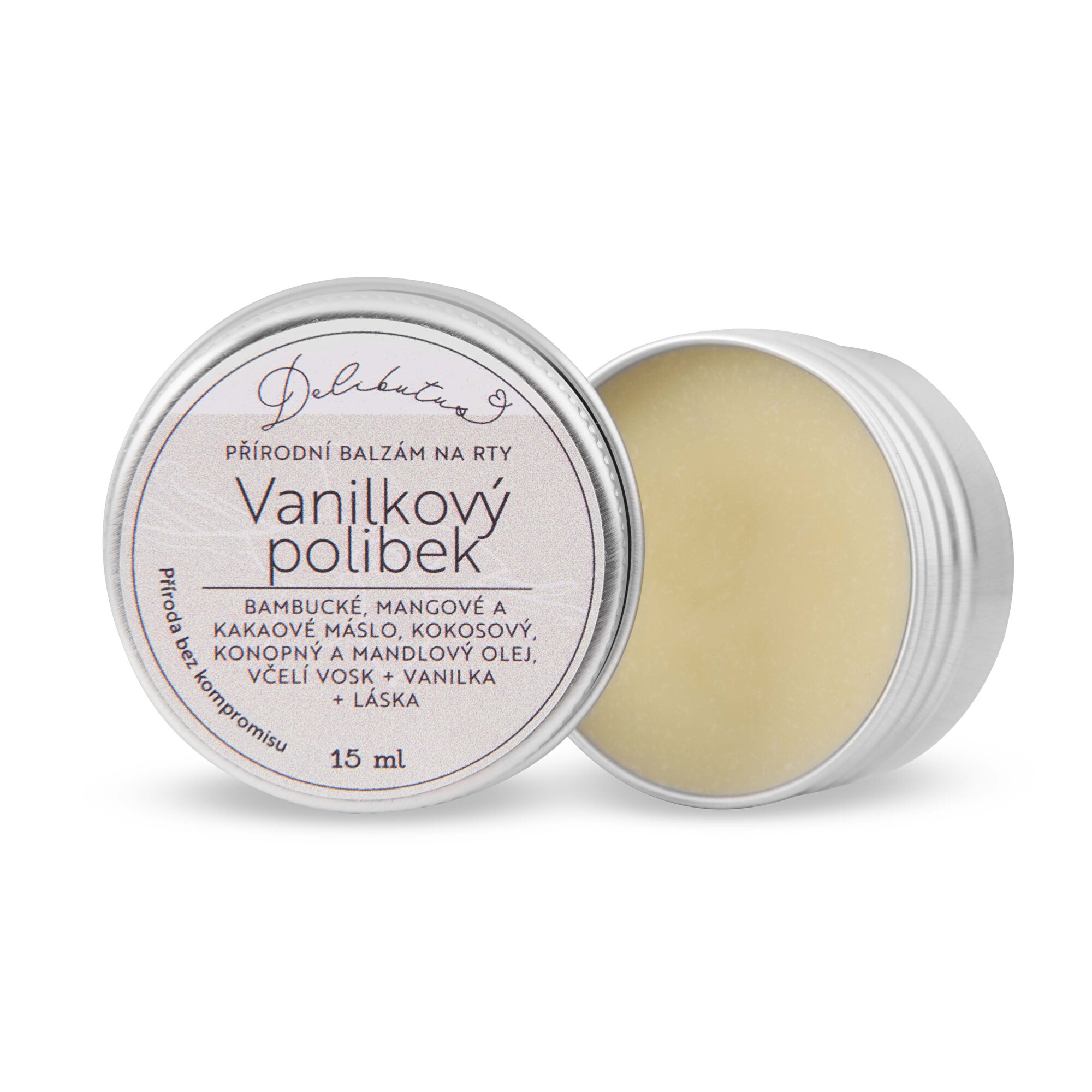 Zobrazit detail výrobku Delibutus Balzám na rty Vanilkový polibek 15 ml + 2 měsíce na vrácení zboží