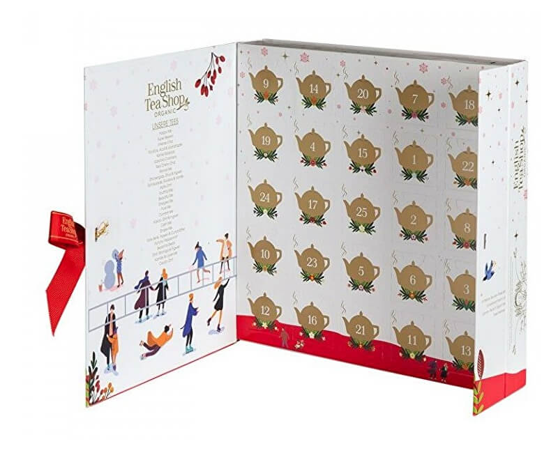 Zobrazit detail výrobku English Tea Shop Adventní kalendář kniha Wellness BIO 25 pyramidek