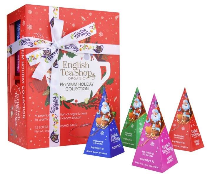 Zobrazit detail výrobku English Tea Shop Dárková kolekce Santa na saních BIO 12 pyramidek + 2 měsíce na vrácení zboží