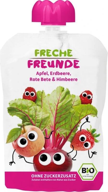 Zobrazit detail výrobku Freche Freunde BIO Kapsička Jablko, červená řepa, jahoda a malina 100 g + 2 měsíce na vrácení zboží