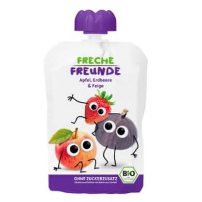 Zobrazit detail výrobku Freche Freunde BIO Ovocná kapsička Jablko, jahoda a fík 100 g + 2 měsíce na vrácení zboží