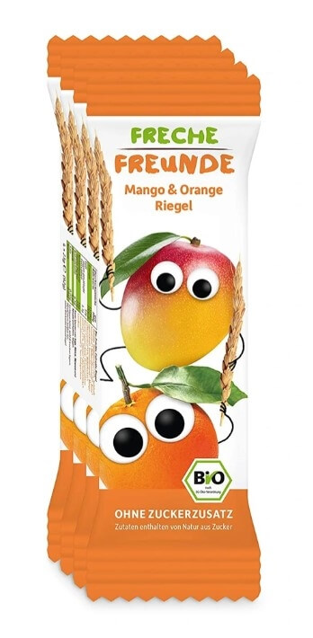 Zobrazit detail výrobku Freche Freunde BIO Ovocná tyčinka - Mango a pomeranč 4 x 23 g + 2 měsíce na vrácení zboží