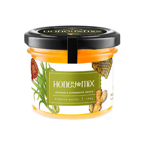 Zobrazit detail výrobku HoneyMix Med se zázvorem a extraktem z citronové trávy 140 g + 2 měsíce na vrácení zboží