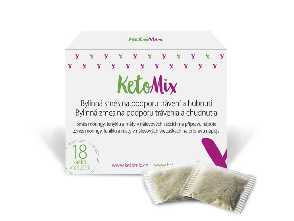 Zobrazit detail výrobku KetoMix Bylinná směs s moringou na podporu trávení a hubnutí 18 sáčků + 2 měsíce na vrácení zboží