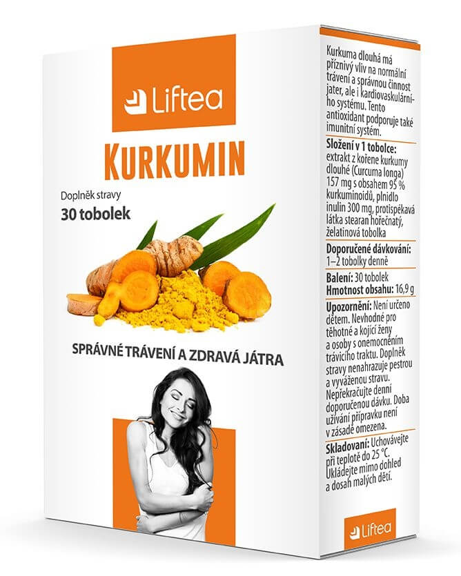 Liftea Kurkumin 30 tobolek + 2 měsíce na vrácení zboží
