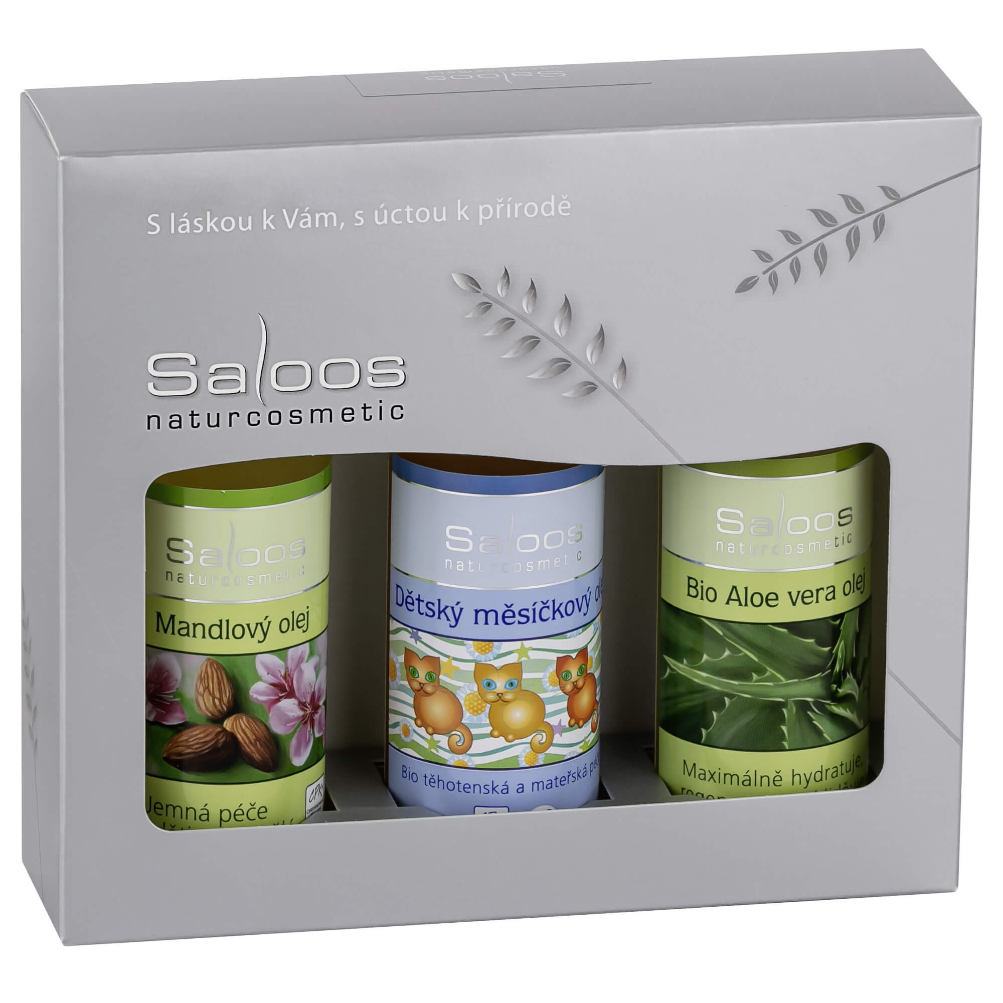 Zobrazit detail výrobku Saloos Dárkový balíček Mandlový & Dětský měsíčkový & Aloe vera + 2 měsíce na vrácení zboží
