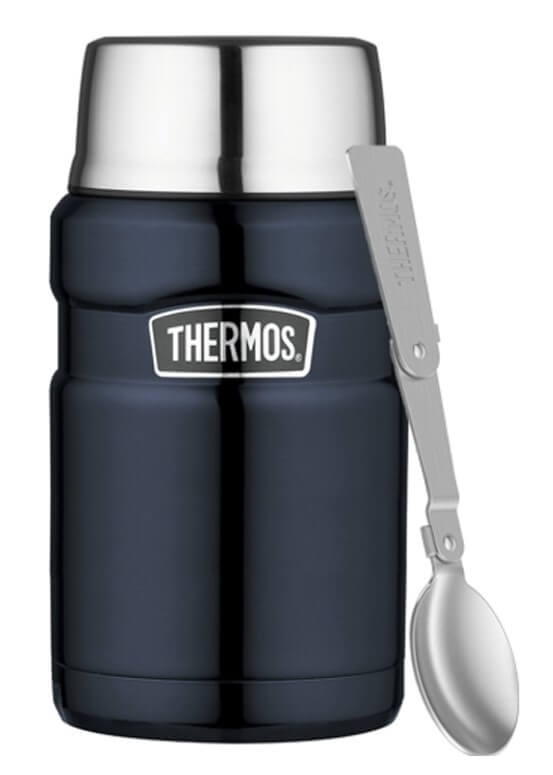 Zobrazit detail výrobku Thermos Termoska na jídlo se skládácí lžící a šálkem - tmavě modrá 710 ml