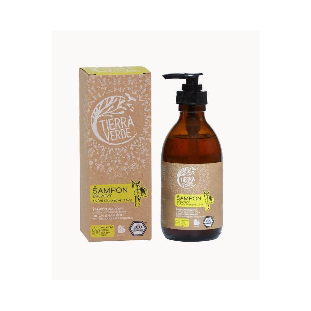 Zobrazit detail výrobku Tierra Verde Březový šampon na suché vlasy s vůní citronové trávy 230 ml + 2 měsíce na vrácení zboží