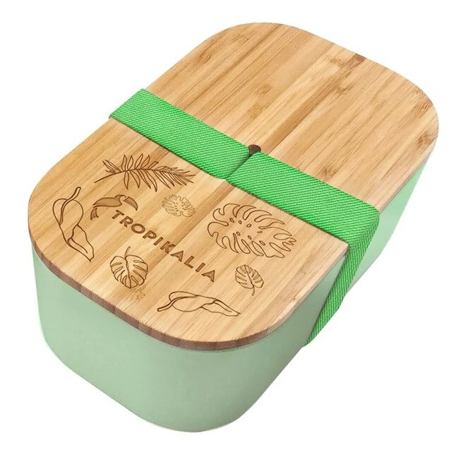 Tropikalia Lunch box ECO - Green s oddeľovačom + 2 mesiace na vrátenie tovaru