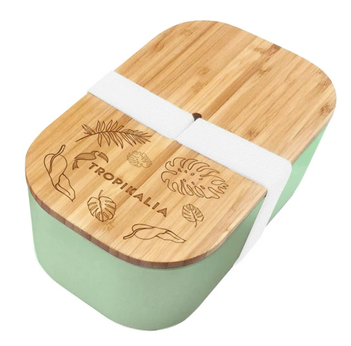 Tropikalia Lunch box L s oddělovačem - Mint