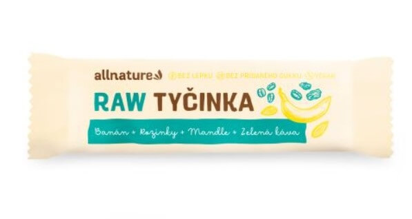 Zobrazit detail výrobku Allnature Bezlepková ovocná tyčinka rozinky, mandle, banán, zelená káva 20 x 45 g + 2 měsíce na vrácení zboží Zobrazit detail výrobku Allnature Bezlepková ovocná tyčinka rozinky, mandle, banán, zelená káva 20 x 45 g + 2 měsíce na vrácení zboží