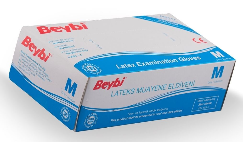 Zobrazit detail výrobku Beybi Rukavice latex M 100 ks + 2 měsíce na vrácení zboží