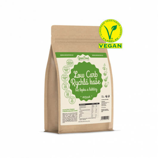 Zobrazit detail výrobku GreenFood Nutrition LOW CARB Rychlá kaše rýžová 500 g + 2 měsíce na vrácení zboží