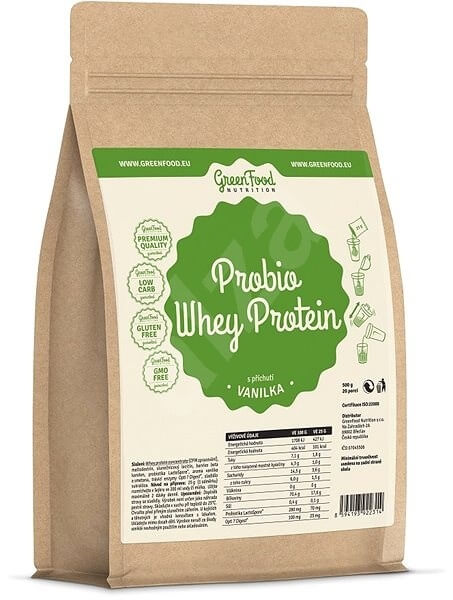 Zobrazit detail výrobku GreenFood Nutrition Probio Whey protein příchuť vanilka 750 g + 2 měsíce na vrácení zboží
