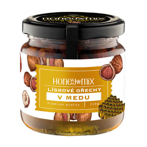 HoneyMix Lískové ořechy v medu 250 g