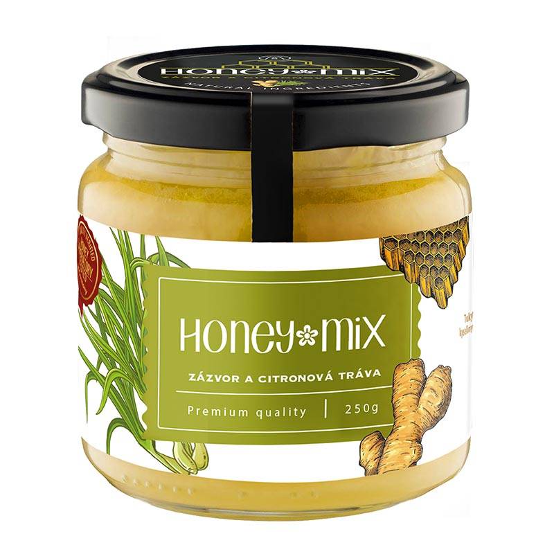 Zobrazit detail výrobku HoneyMix Med se zázvorem a extraktem z citronové trávy 250 g