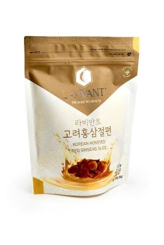 Zobrazit detail výrobku Lavivant Korejské ženšenové plátky kořene v medu 10 x 20 g + 2 měsíce na vrácení zboží
