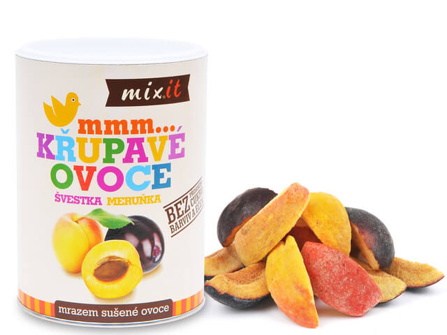 Zobrazit detail výrobku Mixit Švestka, meruňka - Křupavé ovoce 65 g + 2 měsíce na vrácení zboží