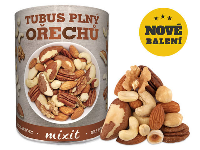 Zobrazit detail výrobku Mixit Tubus plný ořechů 400 g + 2 měsíce na vrácení zboží