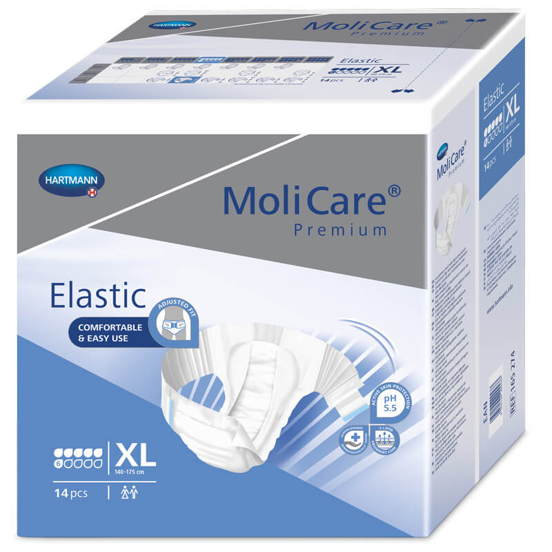 Zobrazit detail výrobku MoliCare MoliCare Elastic 6 kapek XL 14 ks + 2 měsíce na vrácení zboží