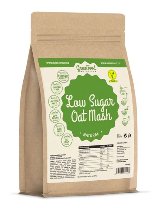 GreenFood Nutrition Low Sugar Rýchla kaša ovsená 500 g